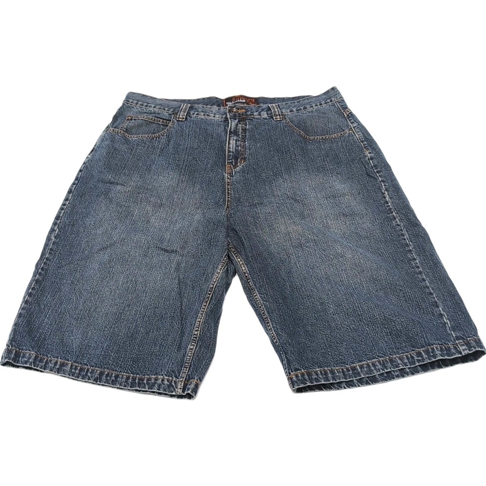 Vtg Anchor‎ Blue Beyond Baggy Denim Jean Shorts Mens 40 Skater Grunge Baggy Y2K